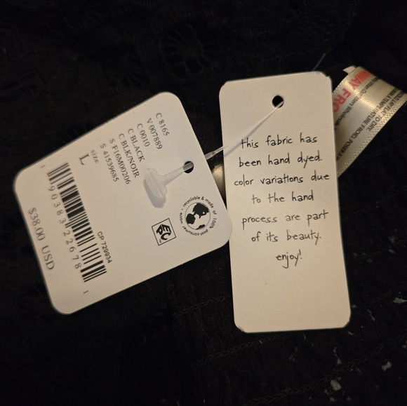 Free People One NWT Adella Bralette Black Large - Picture 9 of 13